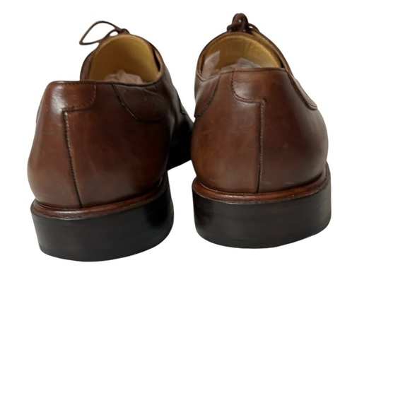 Mezlan Fiore Men Size 11 M Brown Leather Split Toe Lace Up Derby Dress Shoes
